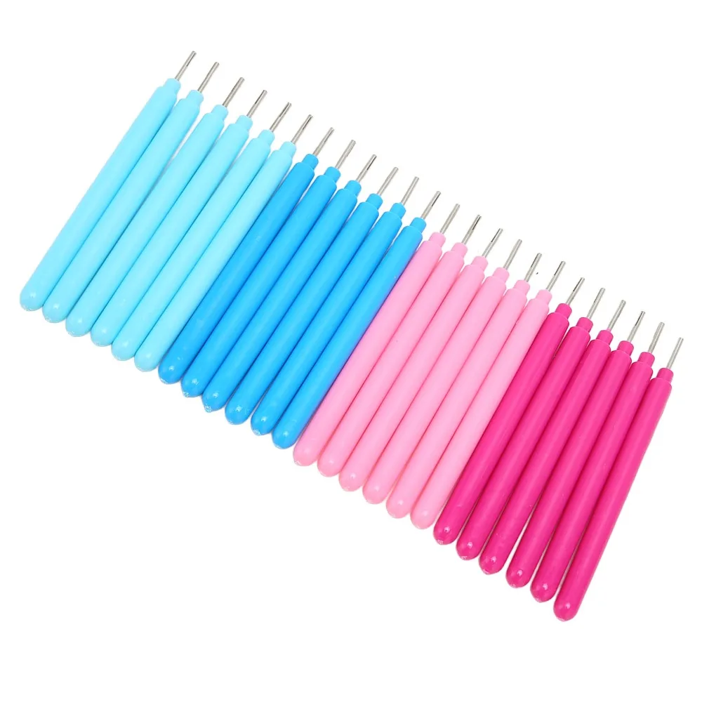 24pcs 4 Colors Assorted Paper Quilling Tools Comfortable Grip Multi-Function Rolling Quilling Needle Pen Quilling Slotted Tool