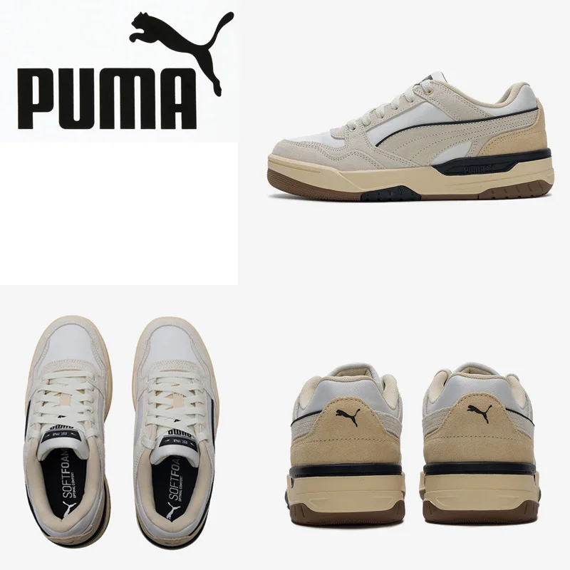 

PUMA Unisex Retro Low Top Skate Sneakers 402647-01 Beige Grey Gum Sole Suede Leather Shoes