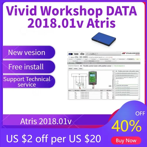 Imagen 1 del producto 2024 Venta caliente Vivid Workshop DATA 2018.01v((Atris-Technik) Europa Software de reparación de automóviles Catálogo de piezas Atris trabajo vivo