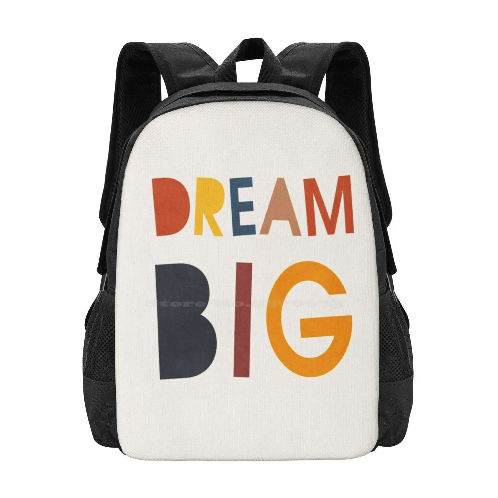 Dream Big , Abstract , Mid Century Modern Kids Wall Art , Nursery Room Pattern Design Laptop Travel School Bags Dream Big Mid