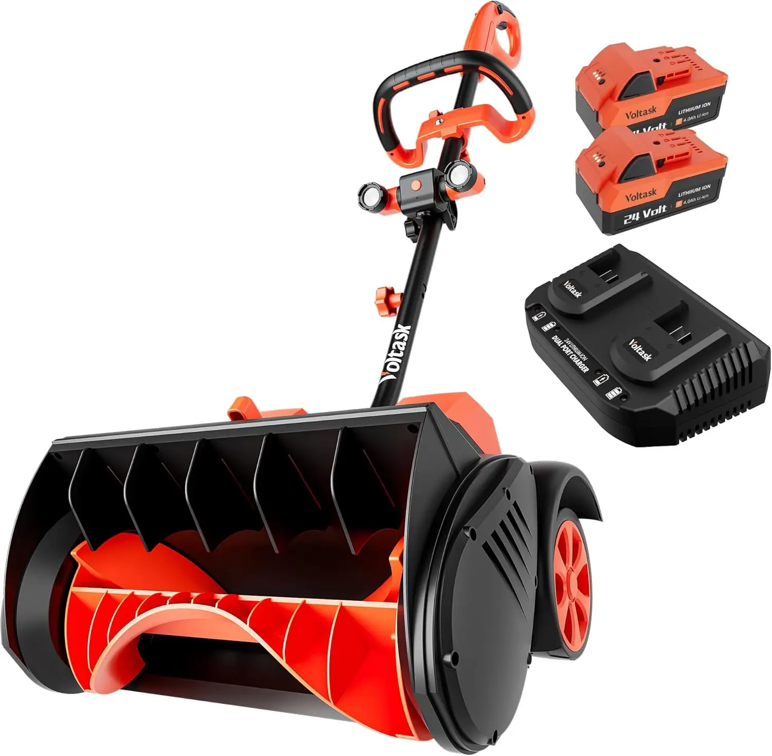 

Cordless Snow Shovel with Wheels 48V 16-Inch 4-Ah Brushless Cordless Snow Blower Battery Snow Blower with Directional Plate