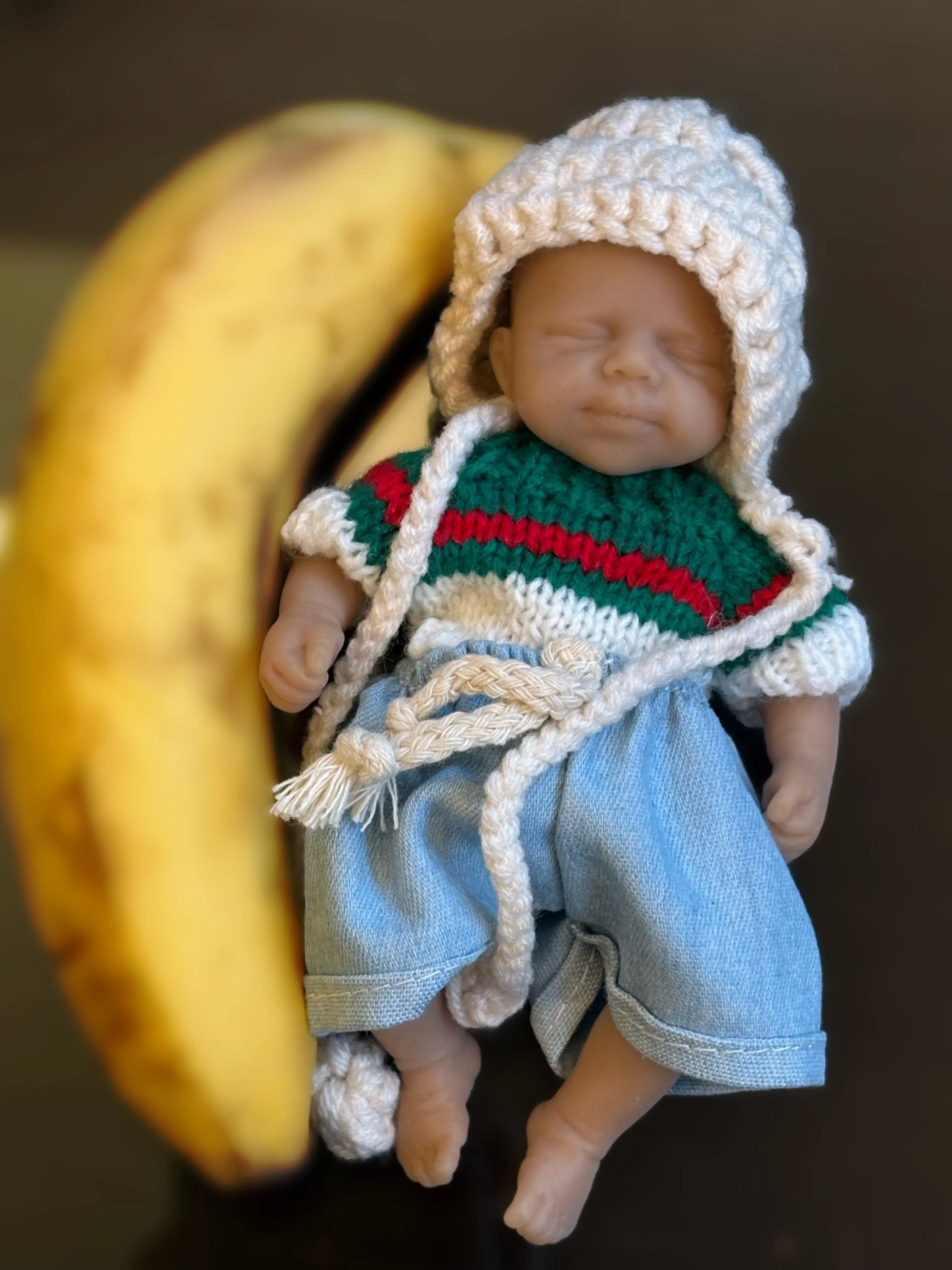 Aizwa1 Mini muñeca Reborn de silicona hecha a mano, muñeca bebé recién nacida realista para niños, regalos de cumpleaños