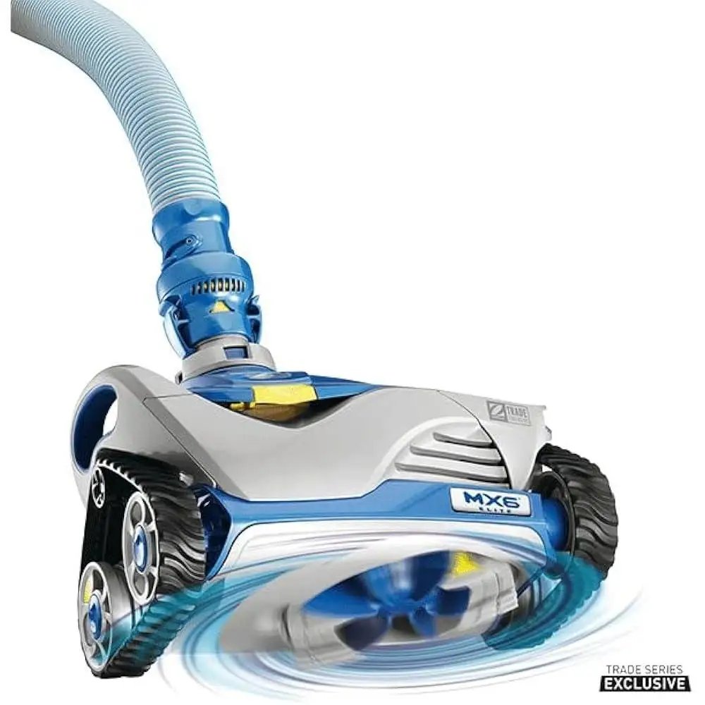 Automatic Micro-Clean Pool Cleaner with Removable Filter Durable Design Efficient Scrubbing and Vacuuming In-Ground Pools