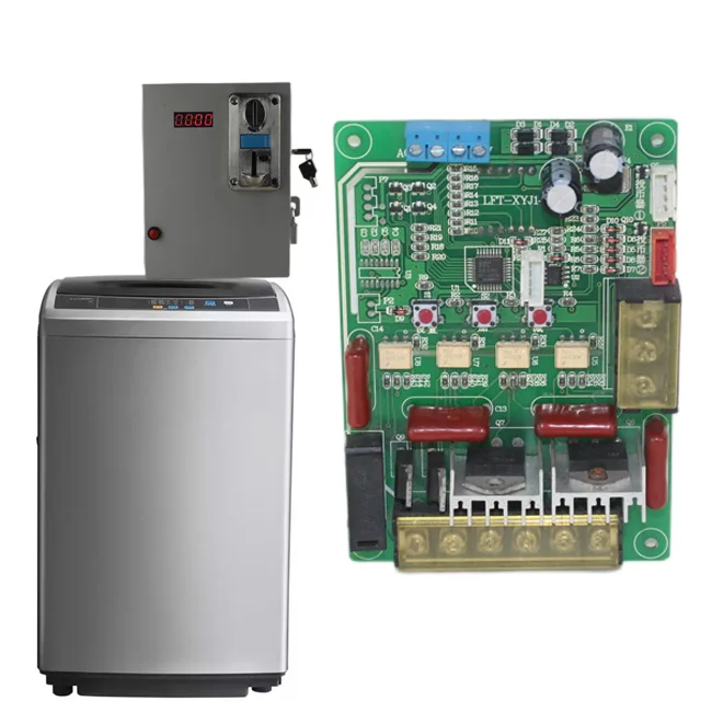Coin-operated top-loading washing machine control board with 4 wash modes printed circuit board