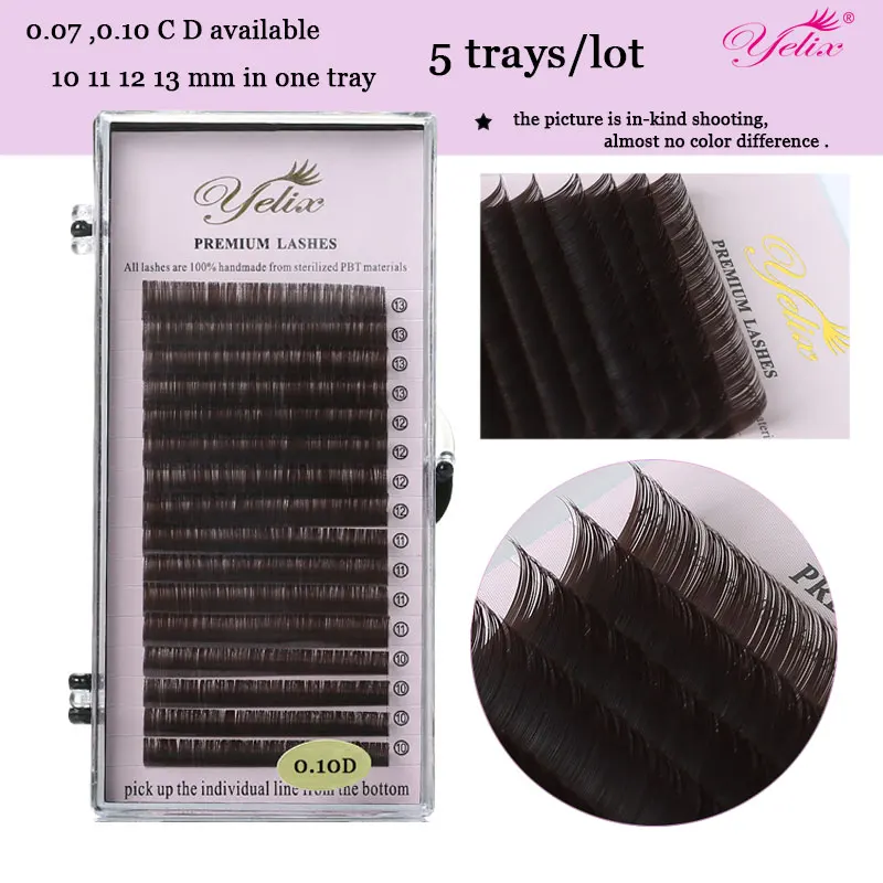 Individual False Eyelash Extension Lashes Mink Eyelashes Fake Cilios Posticos Natural Faux Cils Eye Lash Wimpers Set 5pcs/lot