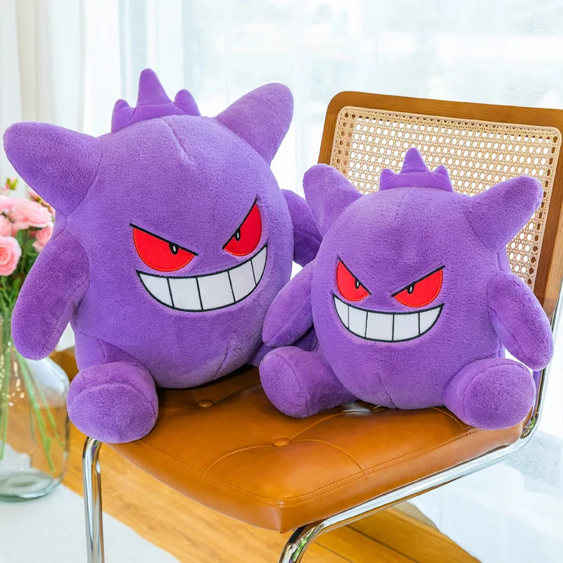 30-80cm Pokemon Gengar Stuffed Plush Toys Cartoon Cute Anime Dolls Kawaii Purple Pokémon Plushie Pillow Birthday Gift for Kid