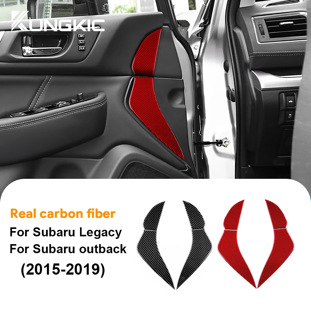 

Real Soft Carbon Fiber Sticker For Subaru Legacy Outback 2015 2016 2017 2018 2019 LHD RHD Car Front Door Strip Interior Trim