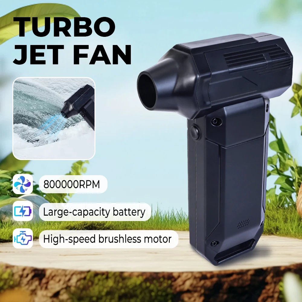 

Violent Fan 800000RPM Powerful Air Blower Vacuum Dust Cleaner Type-C Charging Strong Winds 60m/s Brushless Turbo Jet Blower Dry