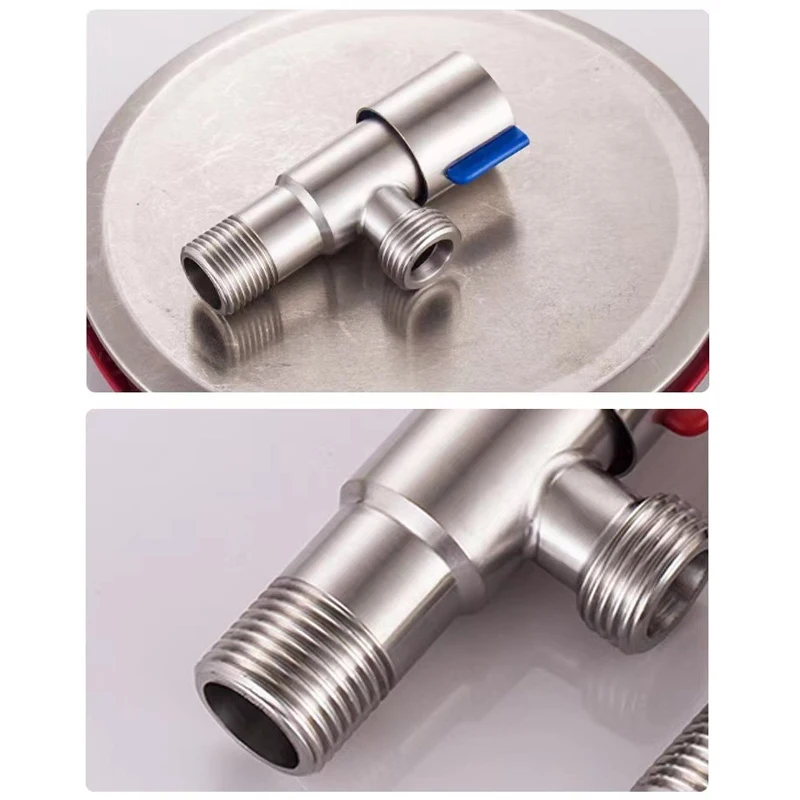 صمام مدخل نحاسي بقضيب نحاسي من الفولاذ المقاوم للصدأ، صمام زاوية حقن مياه الحمام، مغسلة، ملحقات سخان المياه