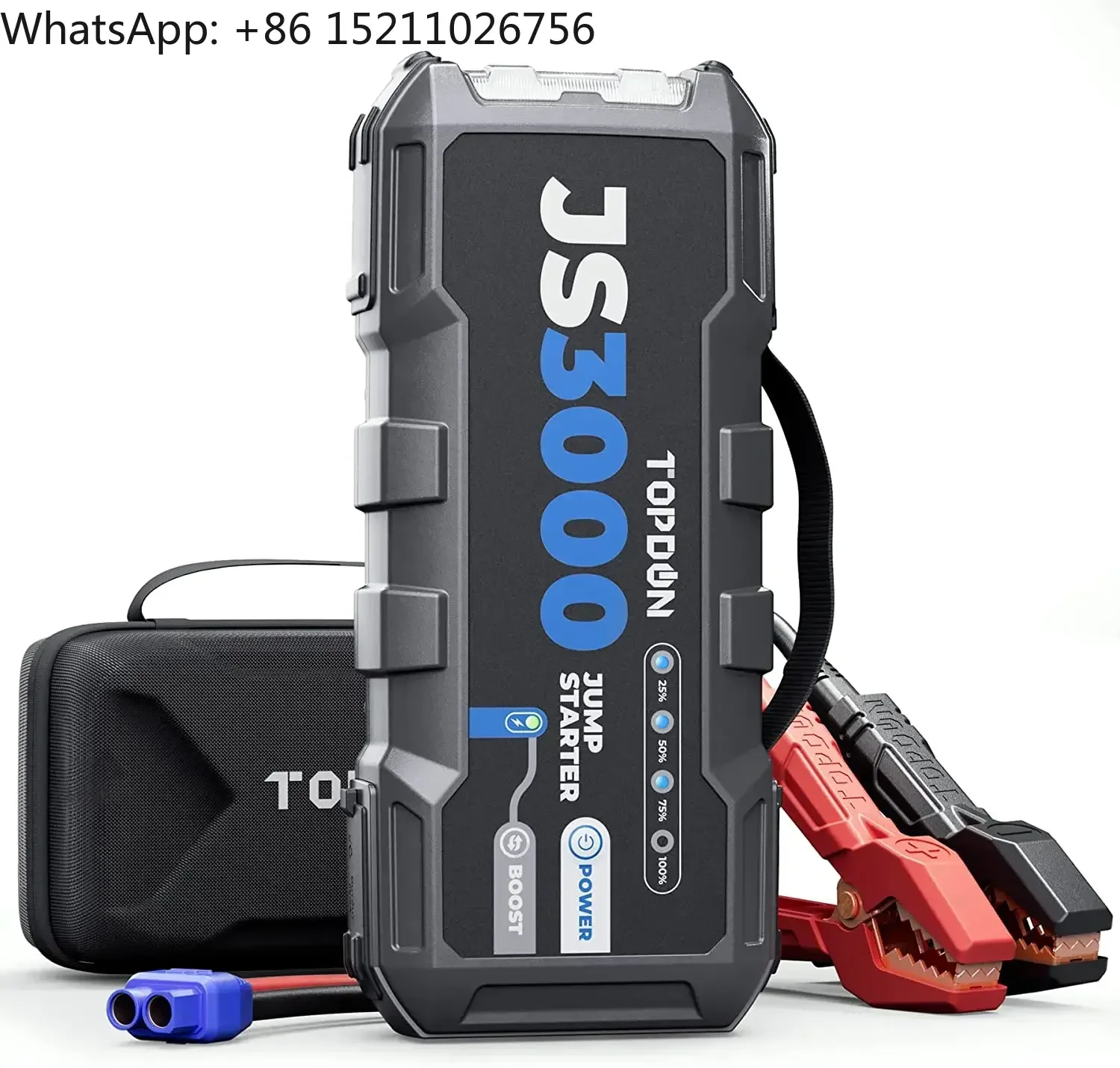 portable multi function super capacitor TOPDON JS3000 multi-function battery  powerbank jump starter power bank for car