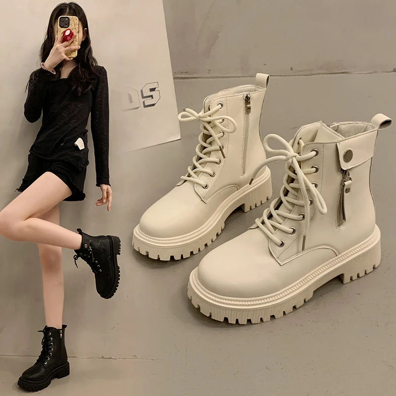 

Новинка 2025 года, зимние простые теплые короткие плюшевые ботильоны, женские модные армейские ботинки, женские удобные кожаные ботинки на низком каблуке