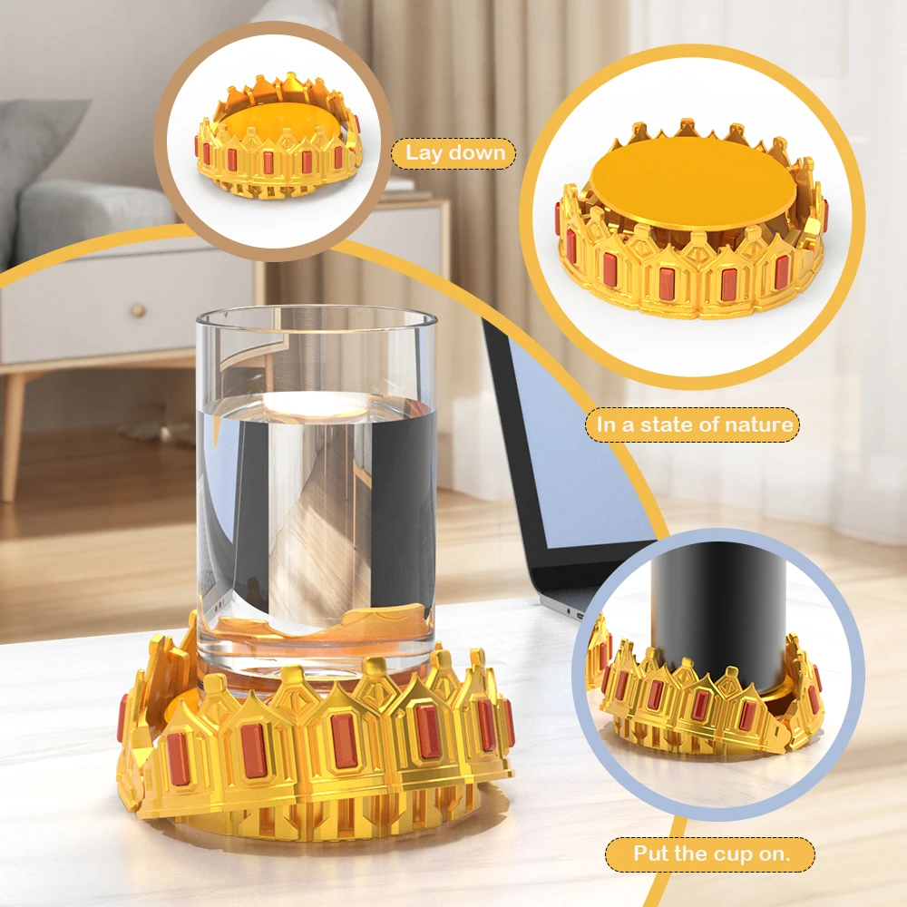 قواعد أكواب Game of Thrones King's Crown مناسبة لغرف المعيشة وطاولات الطعام والمكاتب المكتبية وما إلى ذلك #4