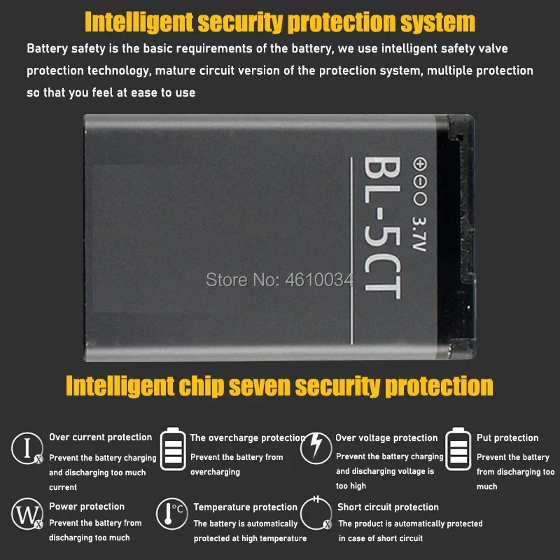 BL-5CT BL 5CT قابلة للشحن الهاتف المحمول استبدال البطارية ل نوكيا C5-00 6303 C3-01 3720 الكلاسيكية البطارية