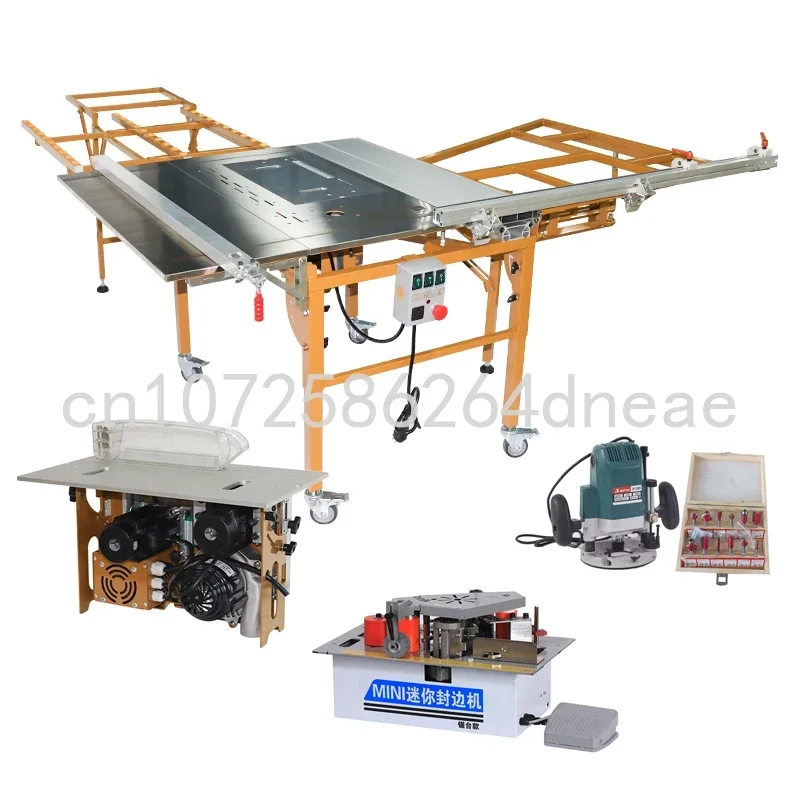 Rocker Type Woodworking Precision Sliding Table Multifunctional Foldable Table Brushless Motor Cutting Saw