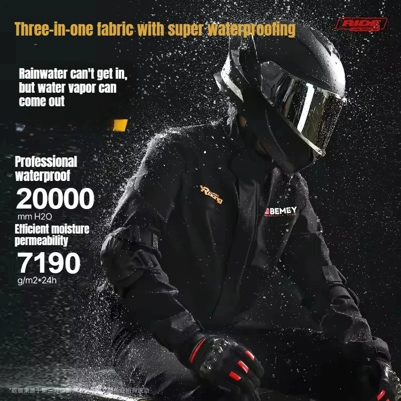 Motorcycle Raincoat Rain Pants Suit Wholesale Split Men's Full-body Rainproof Motorcycle Windproof Waterproof Riding Rain Suit