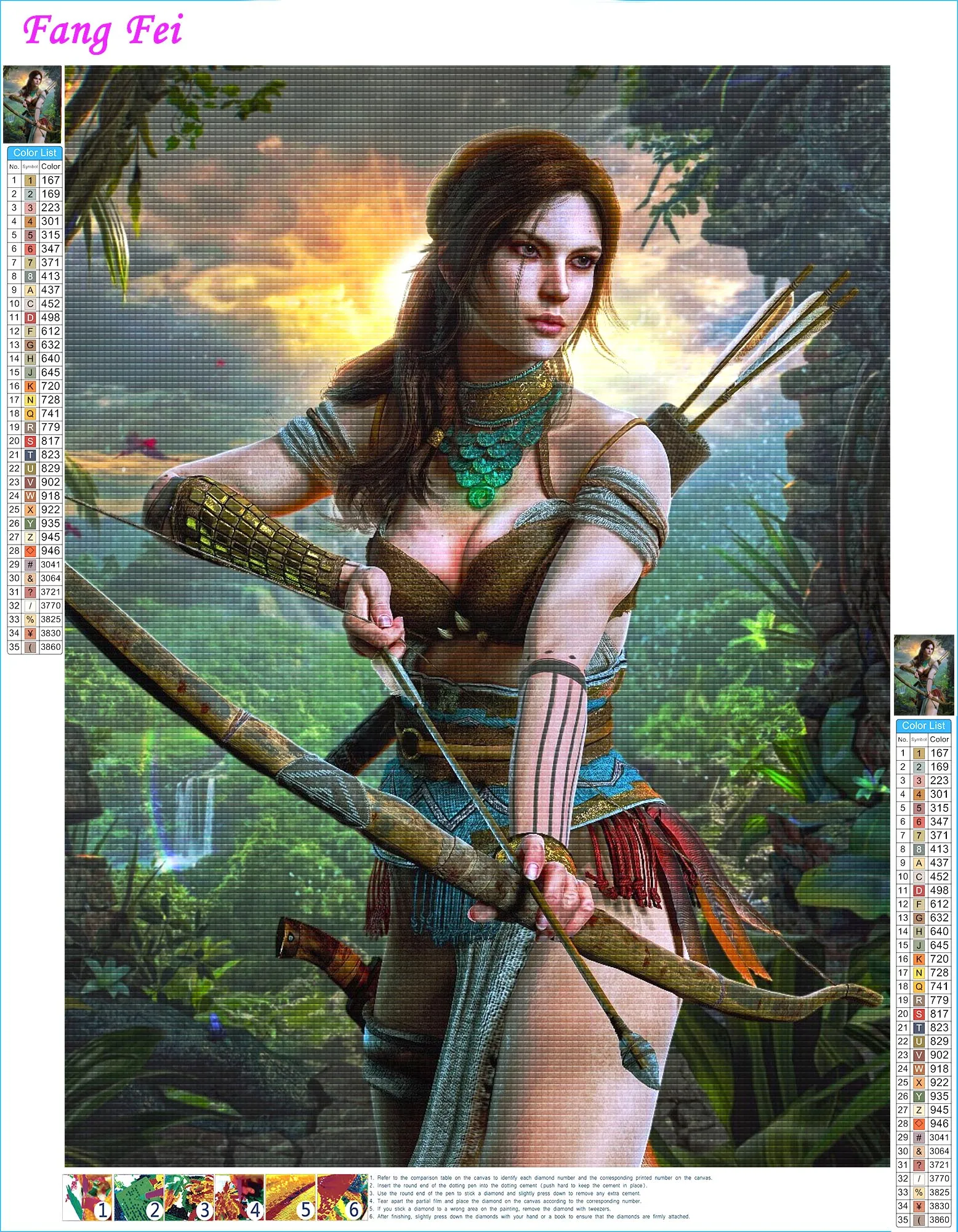 5D Tomb Raider Game Diamond Painting Accessories Lara Croft Cross Stitch Embroidery Picture Mosaic Full Drill Bedroom Home Decor