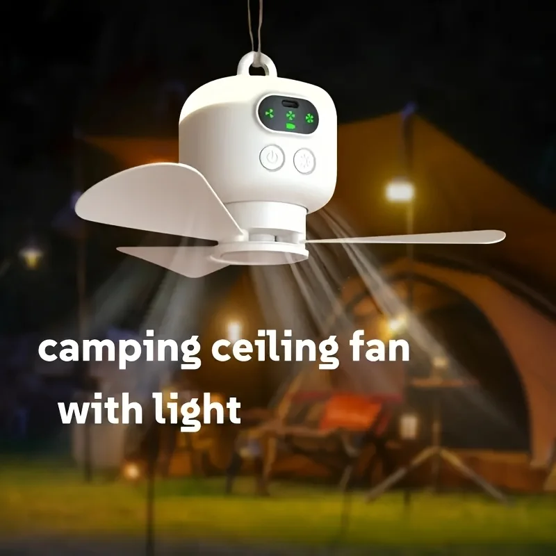 

Cordless And Portable, With Three Levels Of Wind Speed Adjustment And Screen Power Display, The Camping Fan With A Hook Is Suita