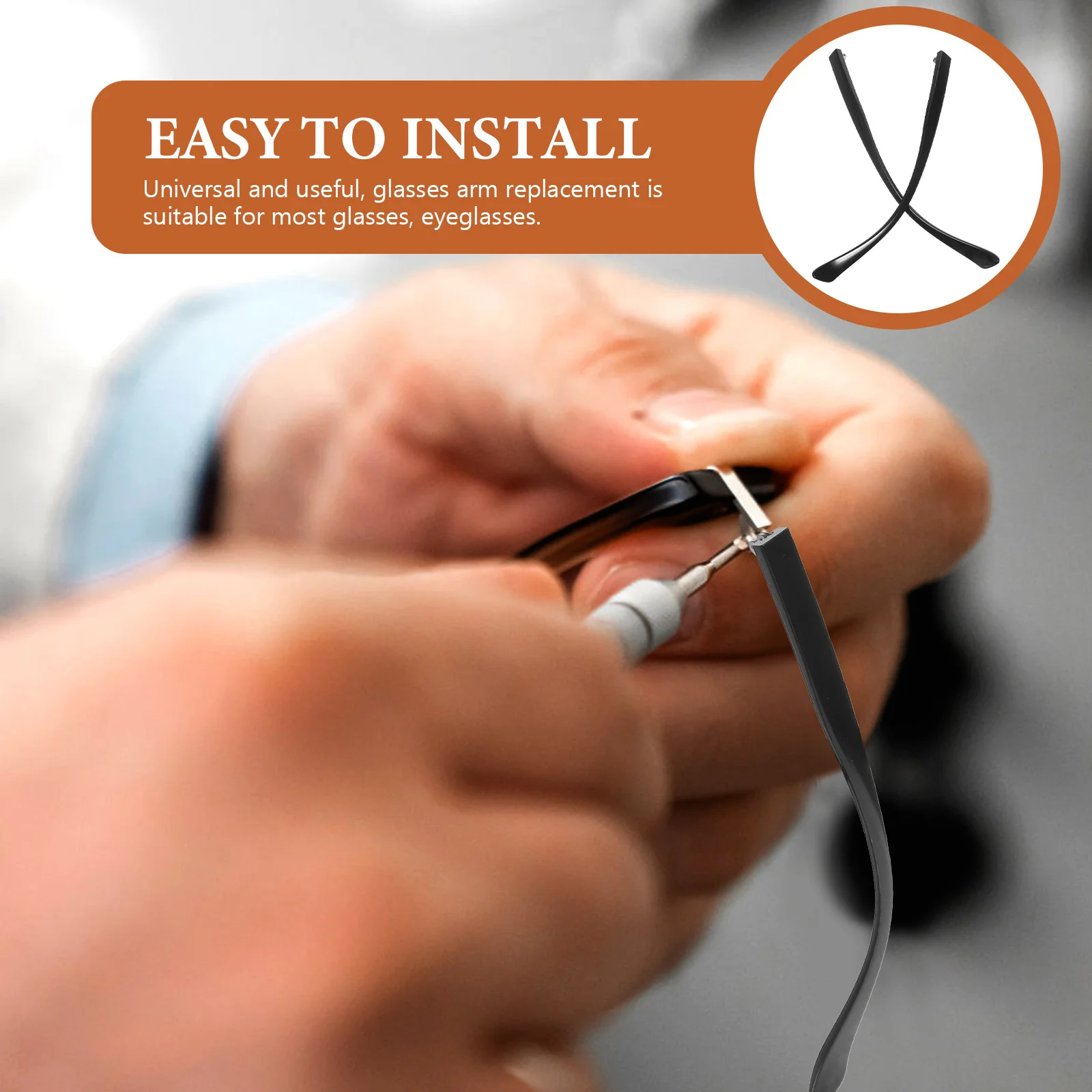 1Pair Universal Metal Eyeglasses Replacement Arms Temple Parts for Glasses Repair Accessories