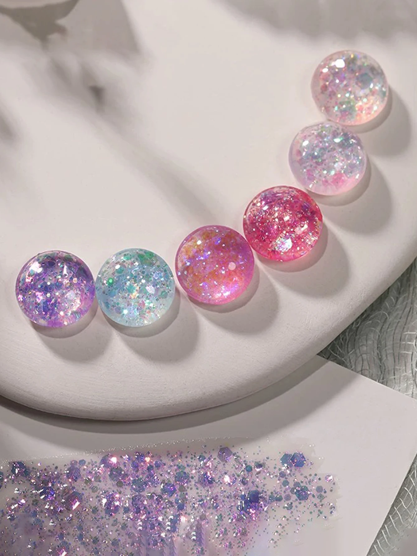 6pcs 15ml Autumn Glitter Colorful Sequin Series Gel Nail Polish UV LED Curing DIY Holiday Women's Gift Nail Salon Set DIY
