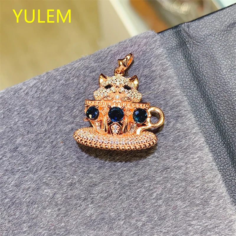 

Sapphire Necklace Luxury Natural Sapphire Pendant Necklace Female Sterling Silver Chain Necklace Wedding Jewelry