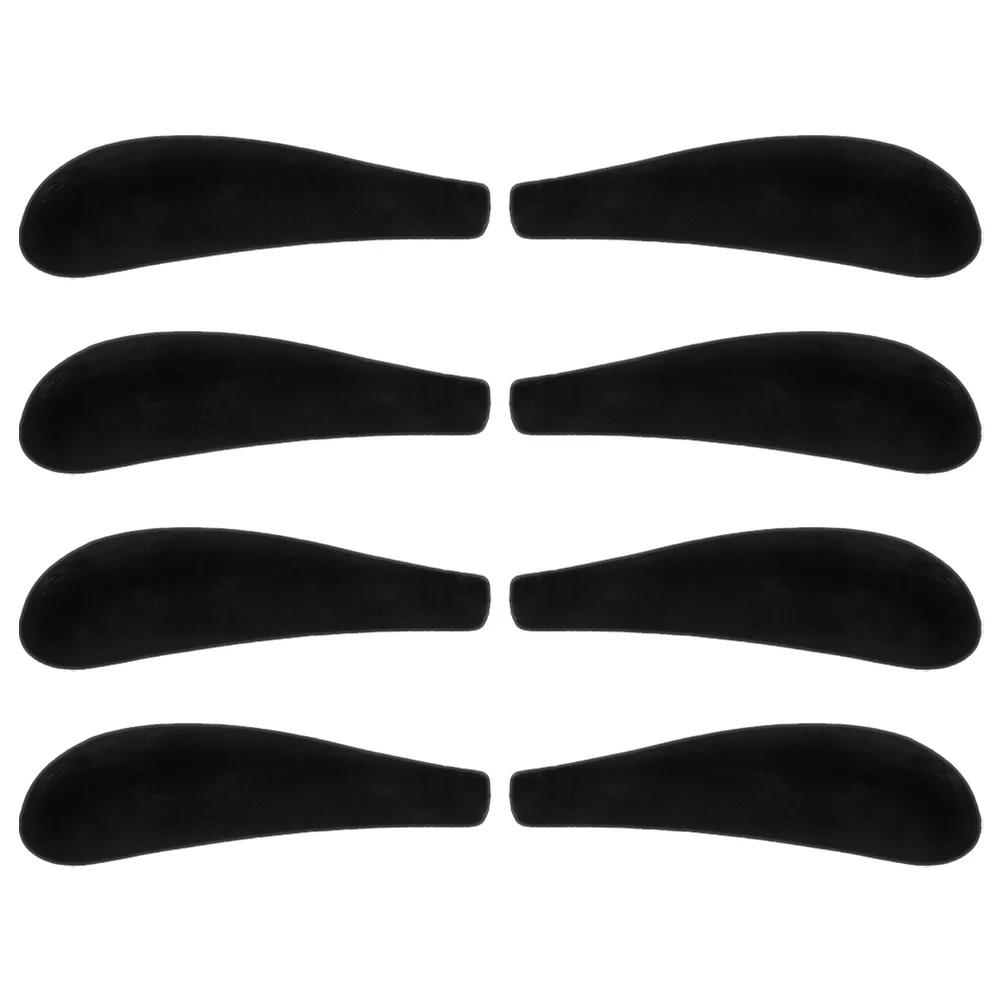 

8Pcs Black Flocked Hanger Shoulder Supports Thickened Anti-Slip Pads for Clothes Shape Maintenance Home Storage Solution