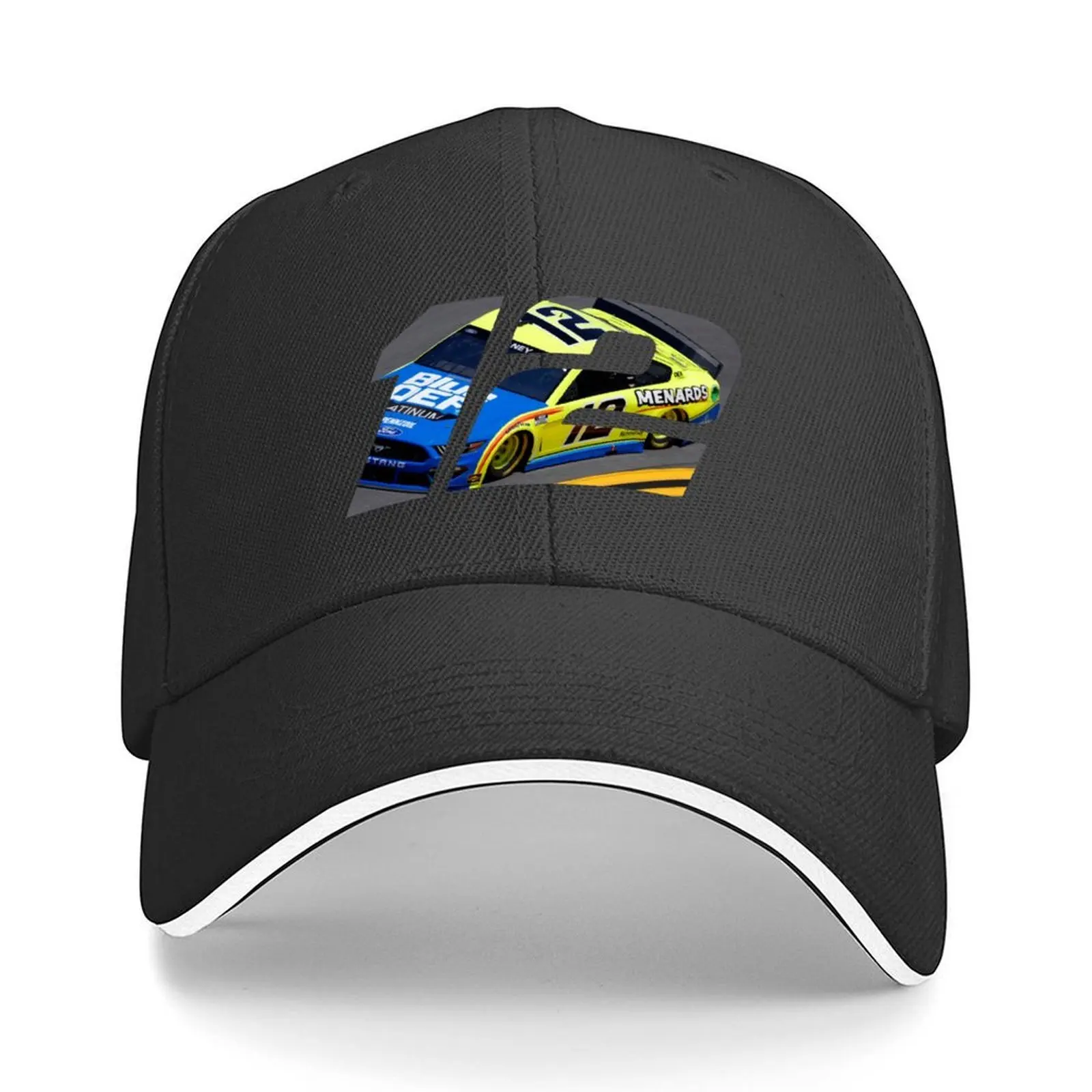 

Ryan Blaney Car 12 Baseball Cap party Hat Male hat Bobble Hat black Women's Beach Visor Men's