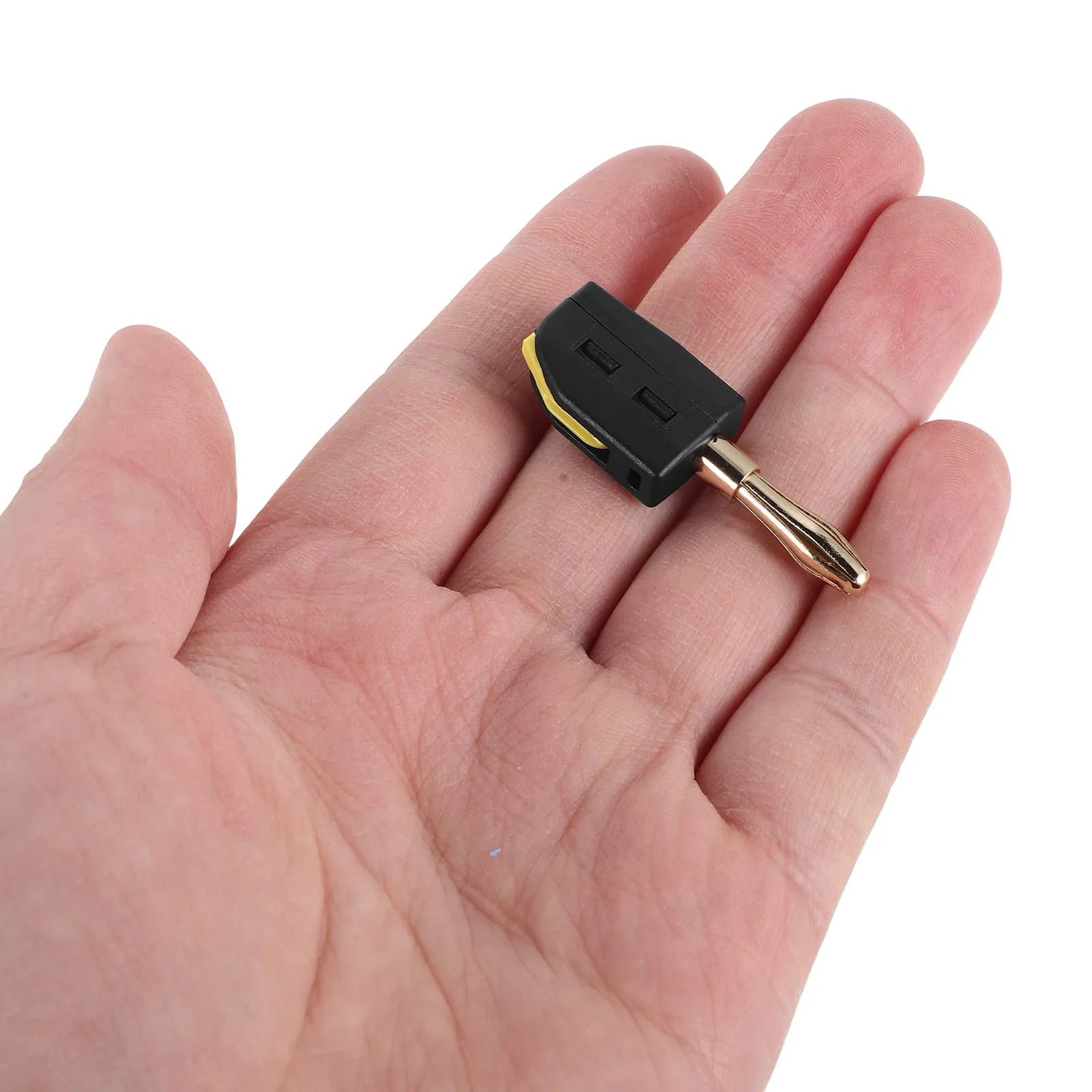 10Pcs Quick Disconnect Banana Plug Set 4Mm Gold Plated Spring Loaded Speaker Wire Connectors for Amplifier Lab Test