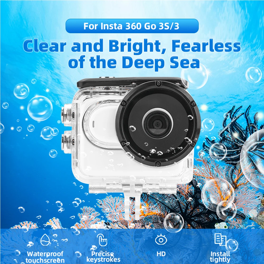 60M Waterproof Housing Case For Insta360 GO 3 Underwater Diving Housing Protective Case For Insta360 GO 3S Camera Accessories