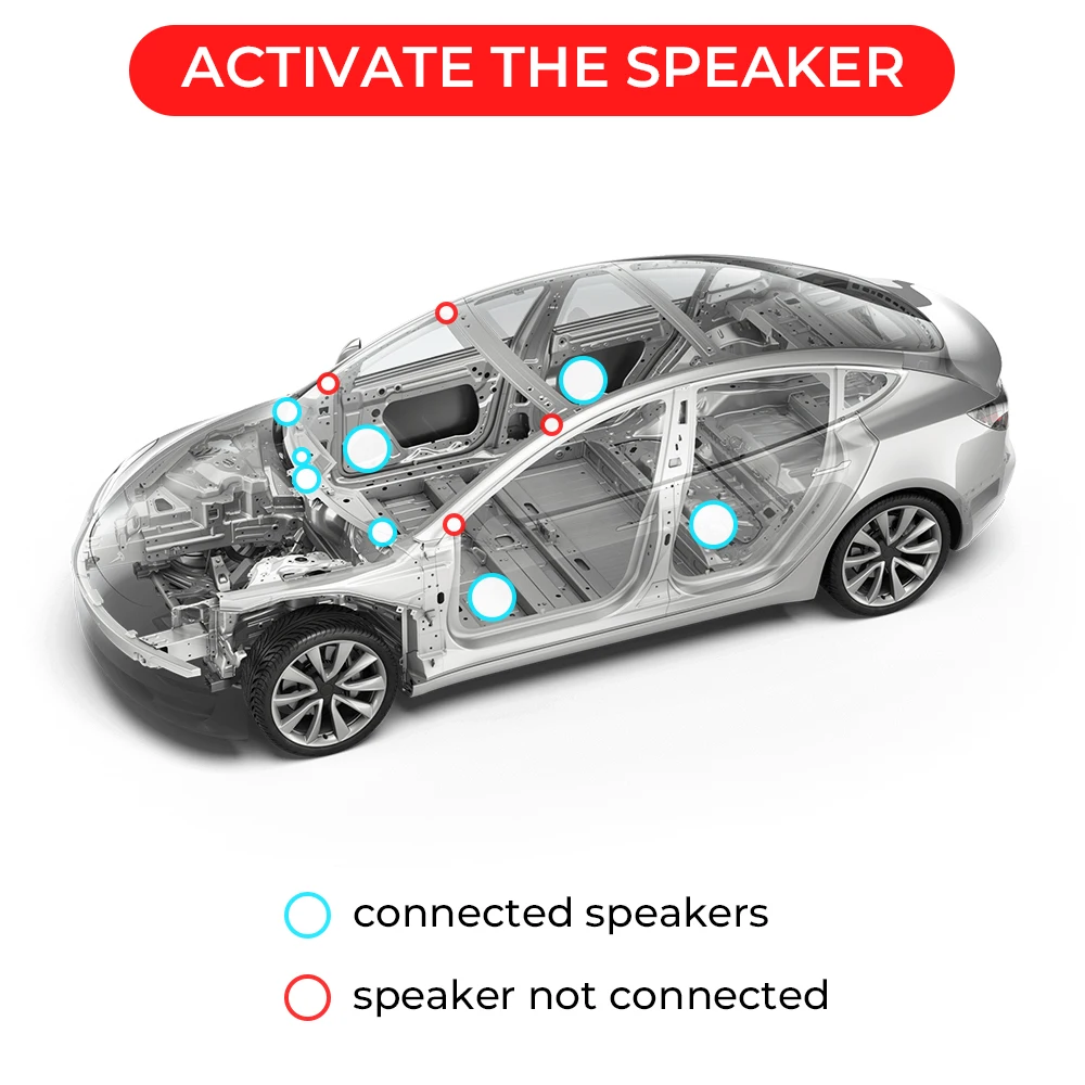 Jangkauan standar Plus SR + Speaker aktif Kit Upgrade Audio Harness kabel untuk Tesla Model 3 2017-2020 2021 2022 2023