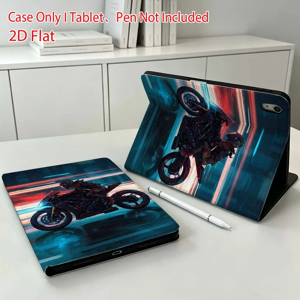Cool motorcycle graphics Soft For Apple iPad Pro Mini A16 A17 A14 4 5 6 7 6th 12th 9Gen 12.9 11 13 M4 inch Tablet Case