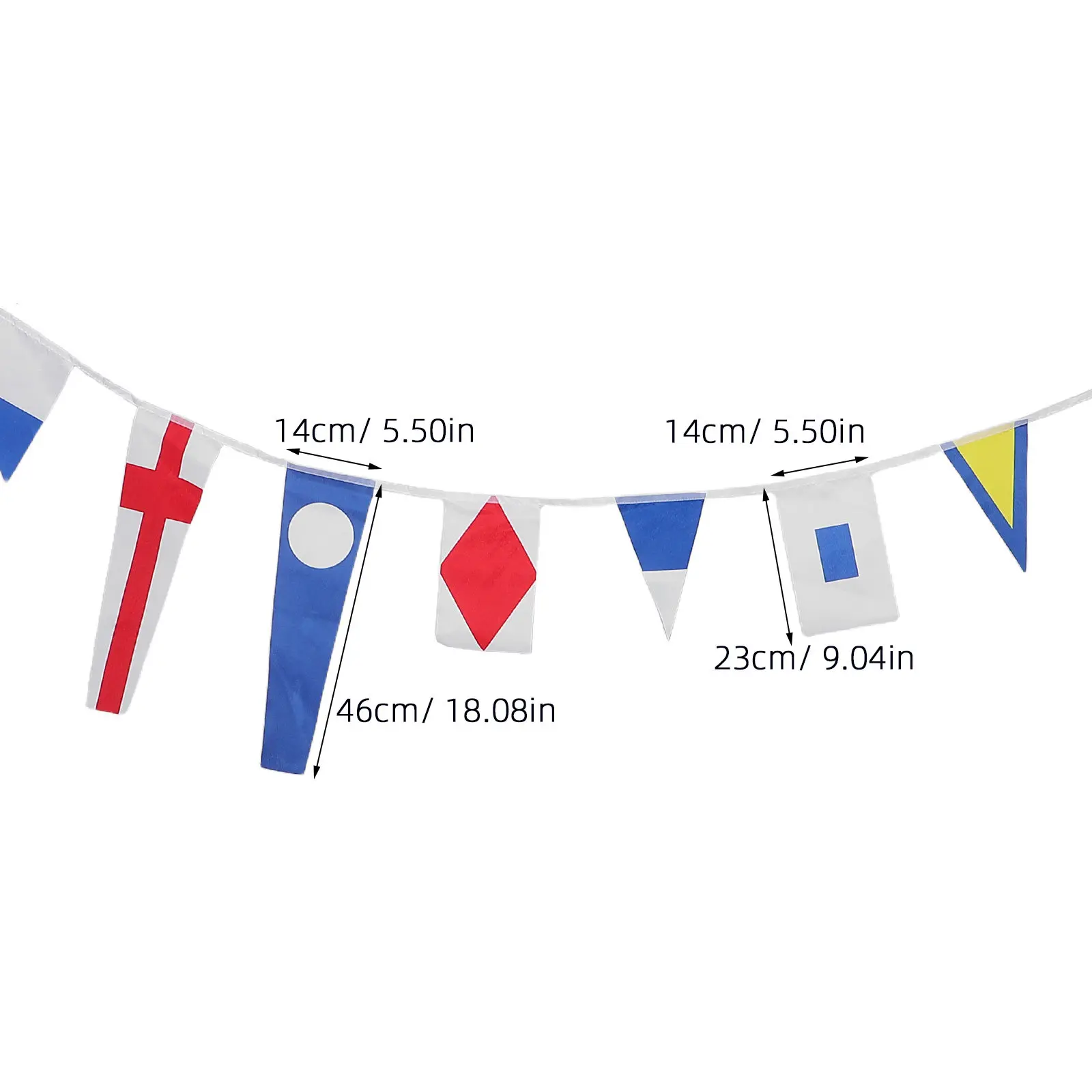 40Pcs Ship Signal Flags International Nautical Code Flag Set Weather Resistant Fabric for Boating Sailing Navigation Marine