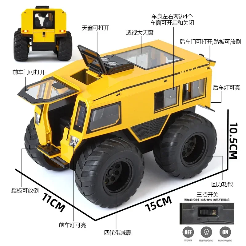 1:24 All terrain SHERP off-road alloy vehicle model Diecast Metal Alloy Model car Sound Light Pull Back Collection Kids Toy Gift