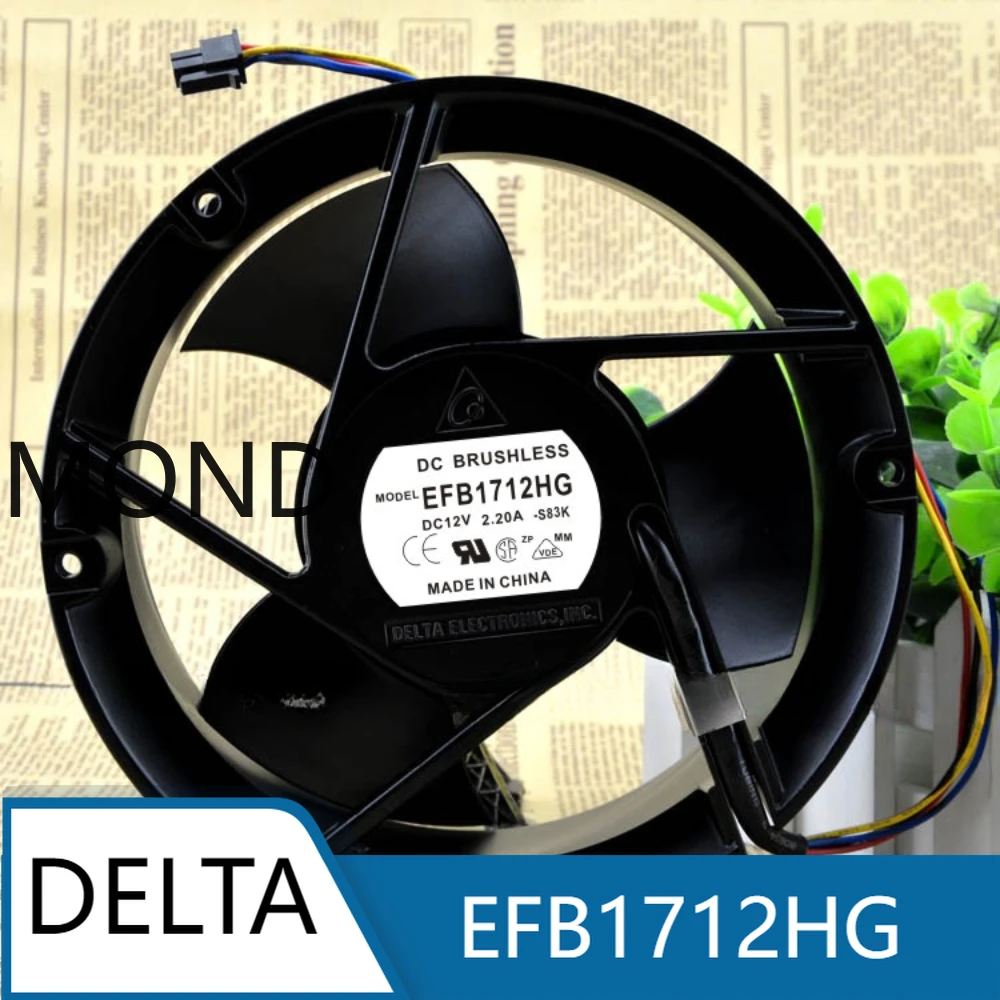 

EFB1712HG Delta 17050 17CM 12V 2.20A High Airflow Double Ball Cooling Fan