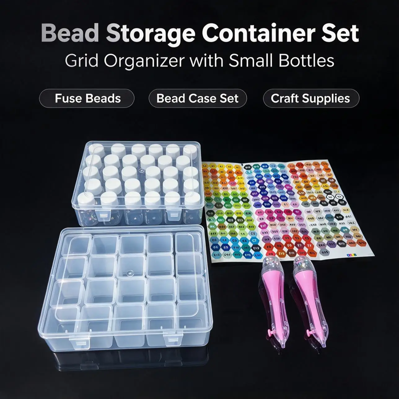 2.6mm fuse bead pen/dispenser set—a DIY pixel art kit designed specifically for beginner-level craft projects.