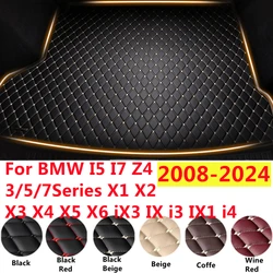 SJ XPE 가죽 자동차 트렁크 매트, 맞춤형, BMW I5 I7 Z4 X1 X2 X3 X4 X5 X6 iX3 IX i3 IX1 i4 자동차 액세서리, 후면 화물 라이너