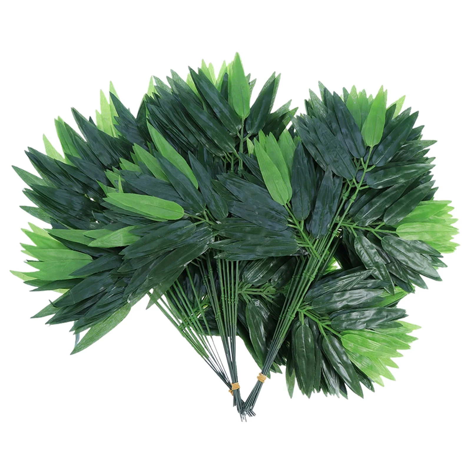 

100Pcs Realistic Bamboo Leaves Artificial Green Plants for Wedding Home Decor Greenery Decorative Leaves for Crafts