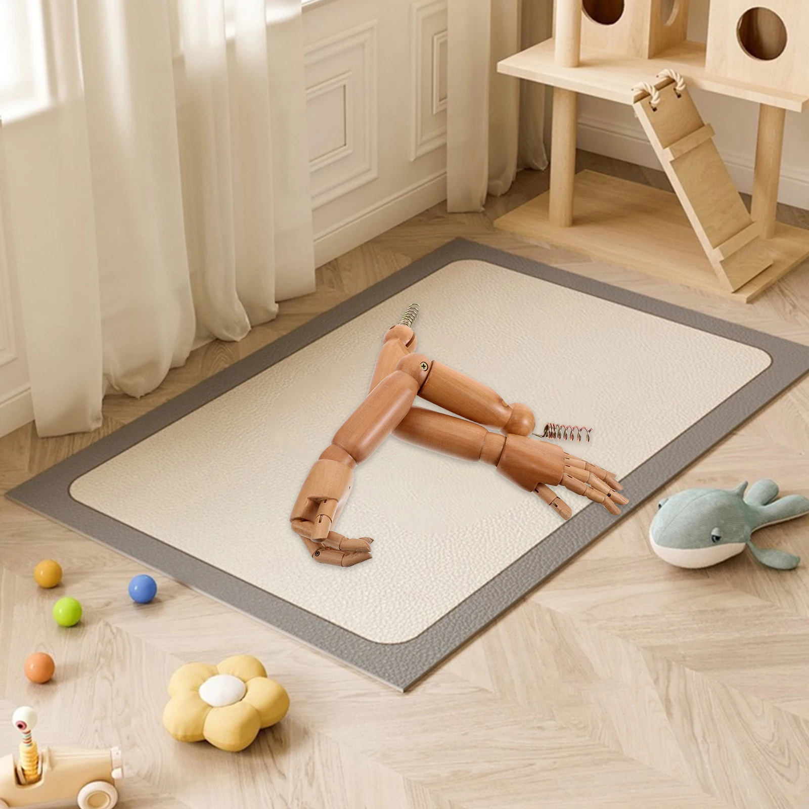 

1Pair Bionic Wooden Mannequin Arm Replacement Flexible Joint Articulated Poseable Display Photography Clothing