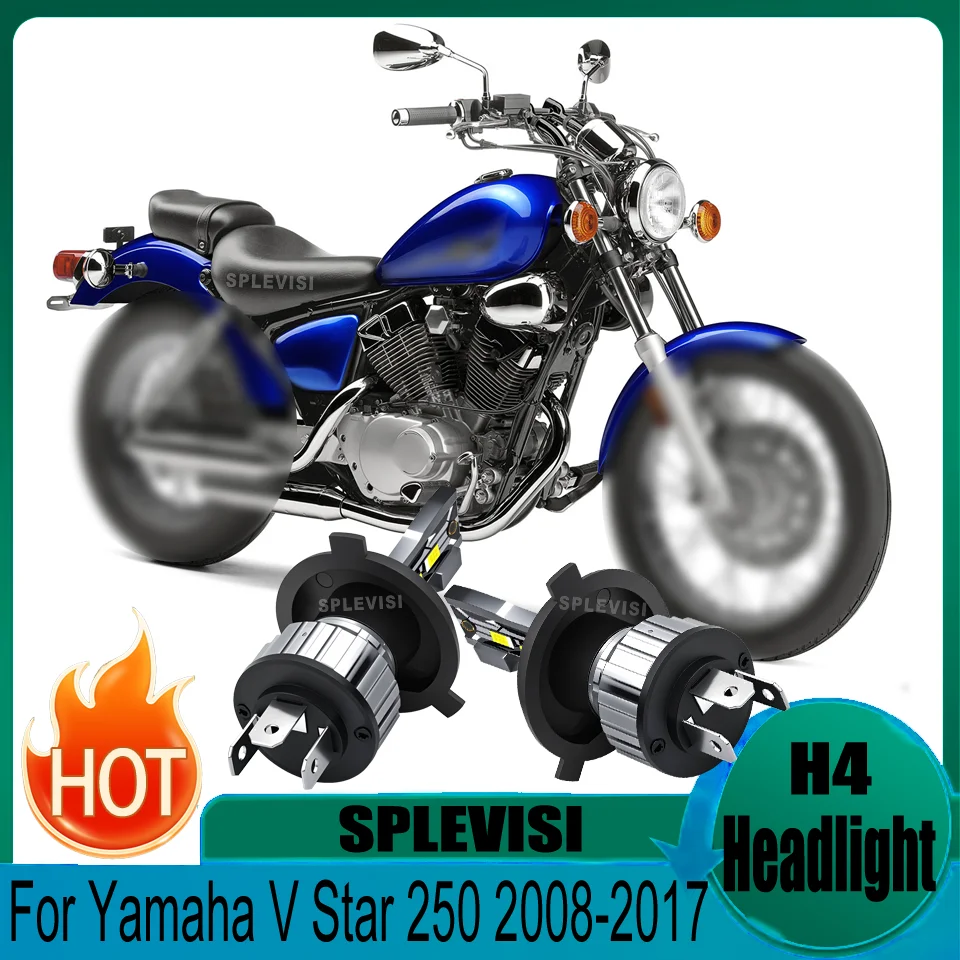 

Clear Vision in Bad Weather 9003 h4 led motorcycle headlight For Yamaha V Star 250 2008 2009 2011 2012 2013 2014 2015 2016 2017