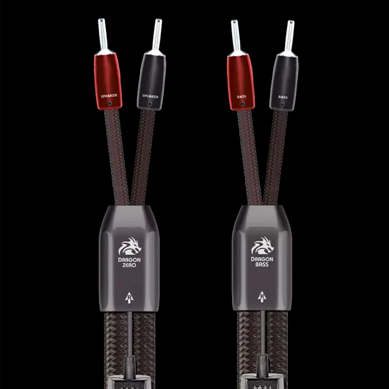 

Hi-end Dragon Speaker Cable Zero Full-Range / Bass Speaker Cables 2 To 4 Biwire Combo HiFi Audio Speaker Wire with Box