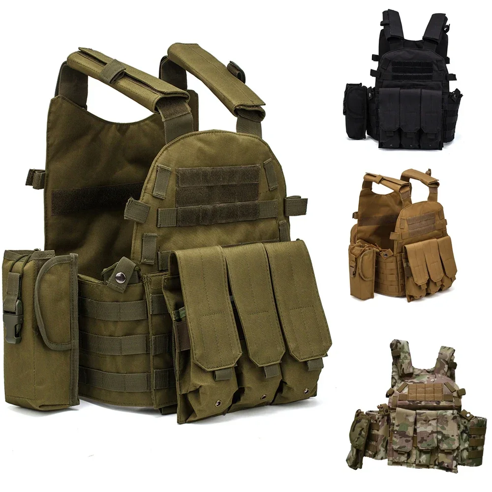 

Тактический военный жилет KAEVIXDIO Airsoft 6094 FG, камуфляжный, для охоты, пейнтбола, боевой жилет-плитоносец, бронежилет в армейском стиле, аксессуар