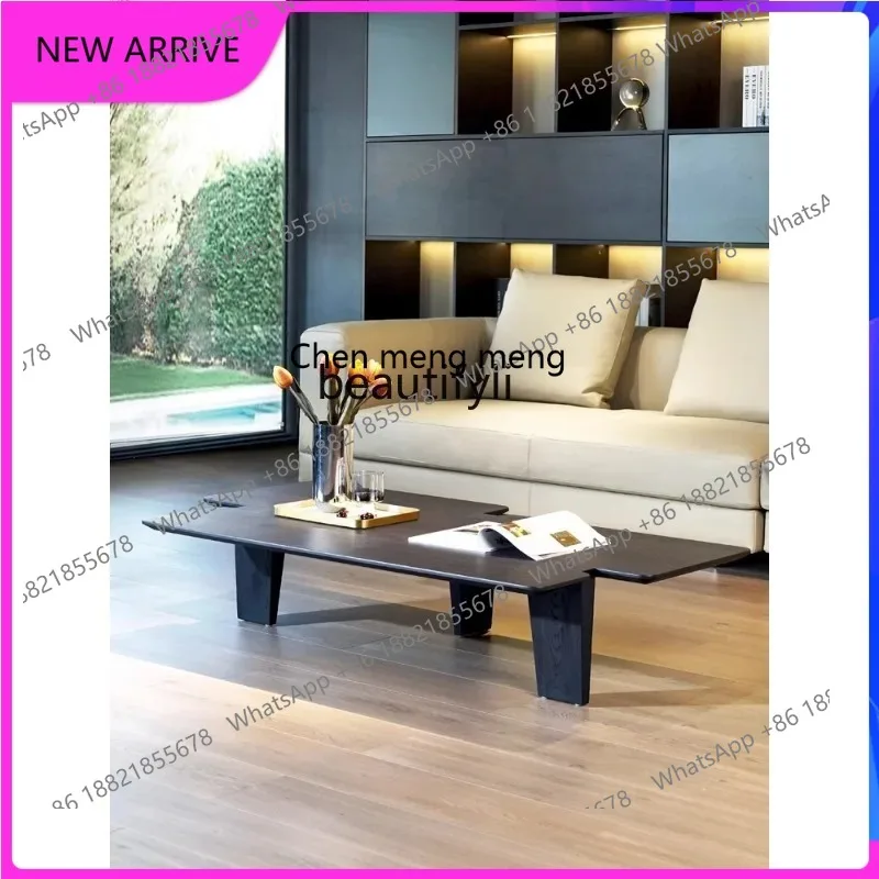 

AA67 Coffee table Italian minimalist smoked wood color living room designer creative special-shaped tea table