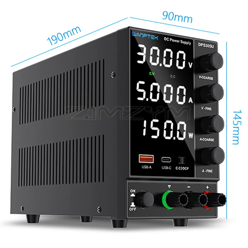 30/60V 5A/10A Zasilacz DC Regulowany stabilizator napięcia laboratoryjnego DC Zasilacz impulsowy Cyfrowa moc laboratoryjna
