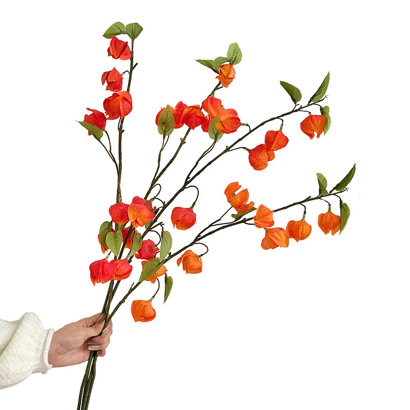95cm Artificial Physalis Lantern Fruit Branch for Home Decor and Decorative Floral Arrangements view 5