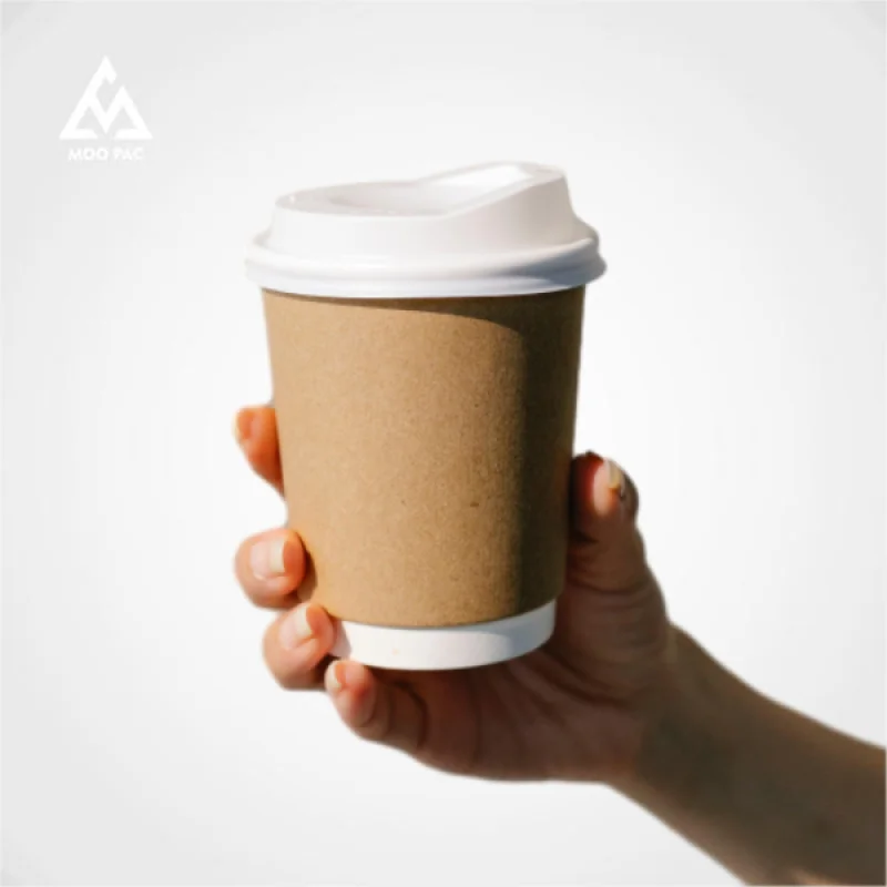 10 00piece.Custom.Paper Cup Custom Printed Disposable Recyclable Single Double Ripple Wall Coffee Paper Cups With Lids Hot D