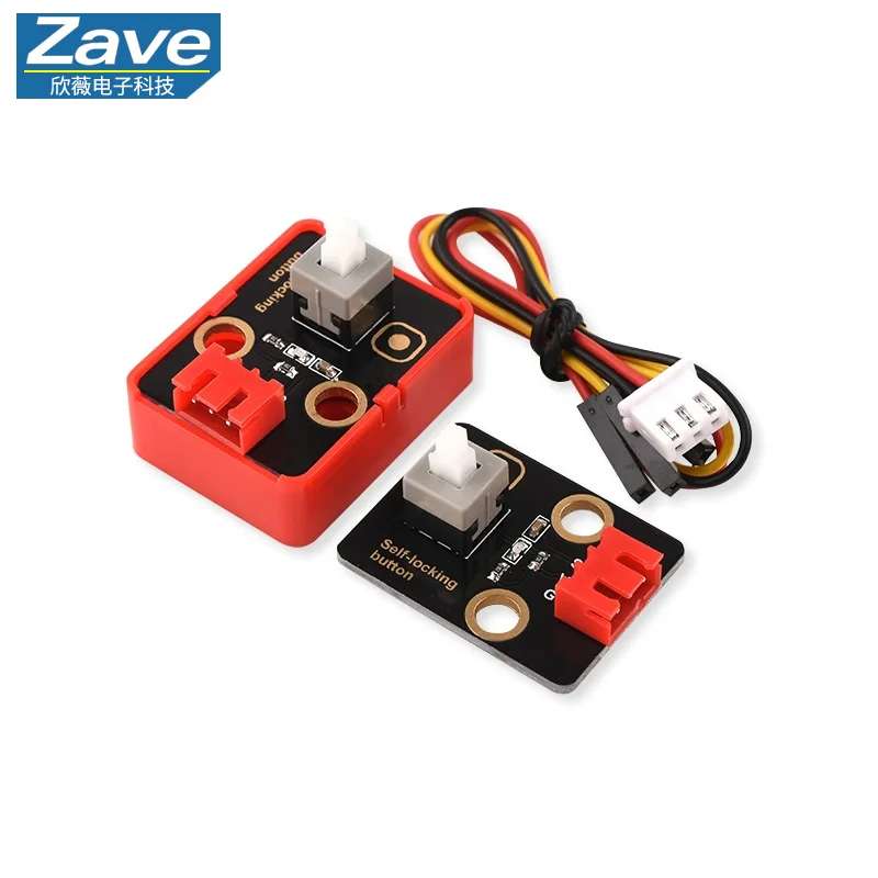 Módulo de botón de sensor de interruptor de enganche, bloque de construcción electrónico, Compatible con Arduino para proyectos de bricolaje Maker