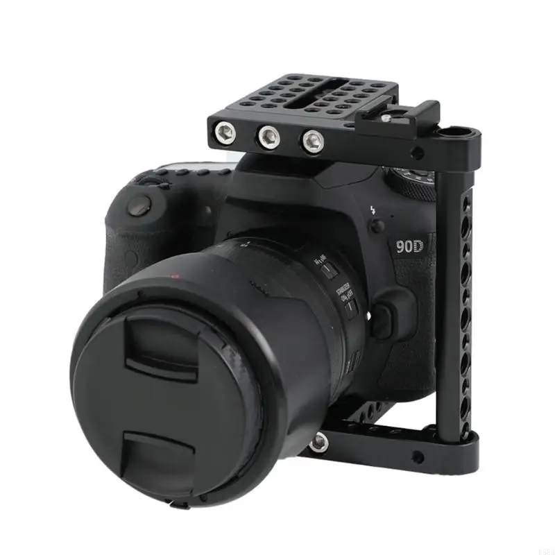 D5BB Verstellbare Kamera Käfig Handgriff kalte Schuhhalterung für große DSLR -Kameras Schnellfreisetzungen Käsestangenzubehör