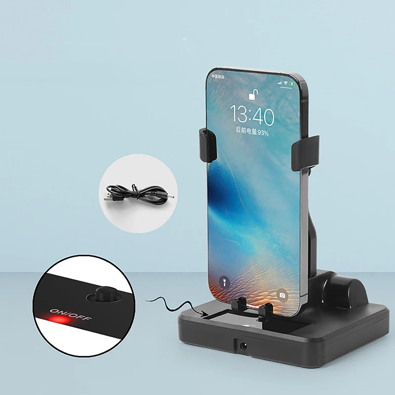 Desk Mute Automatic Swing Shaker Mobile Phone Stand Holder Shake Wiggler Pedometer Brush Stepper