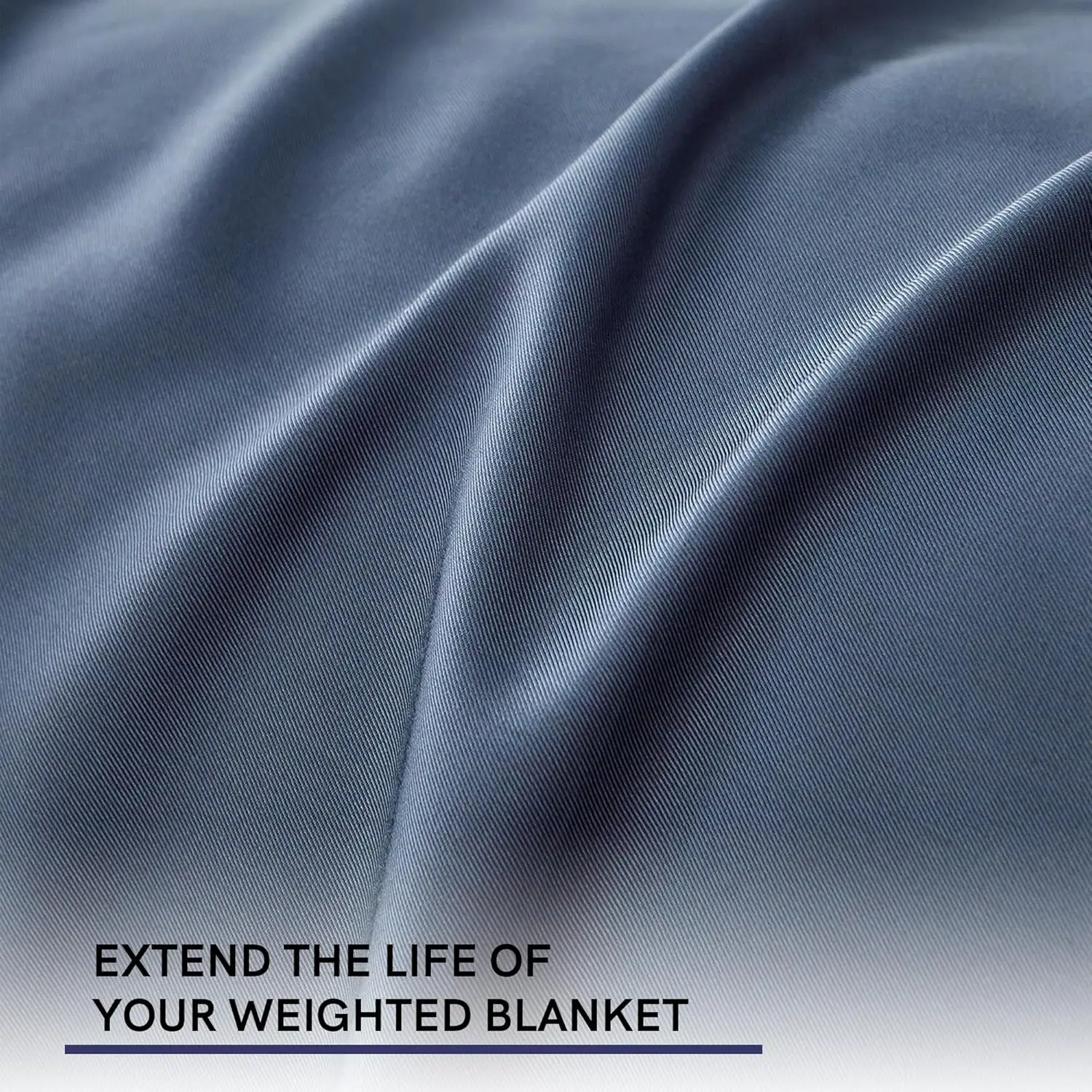 Capa de Edredom Refrescante para Cobertores Pesados com 16 Cordões, Azul Cinza, 60x80 Polegadas