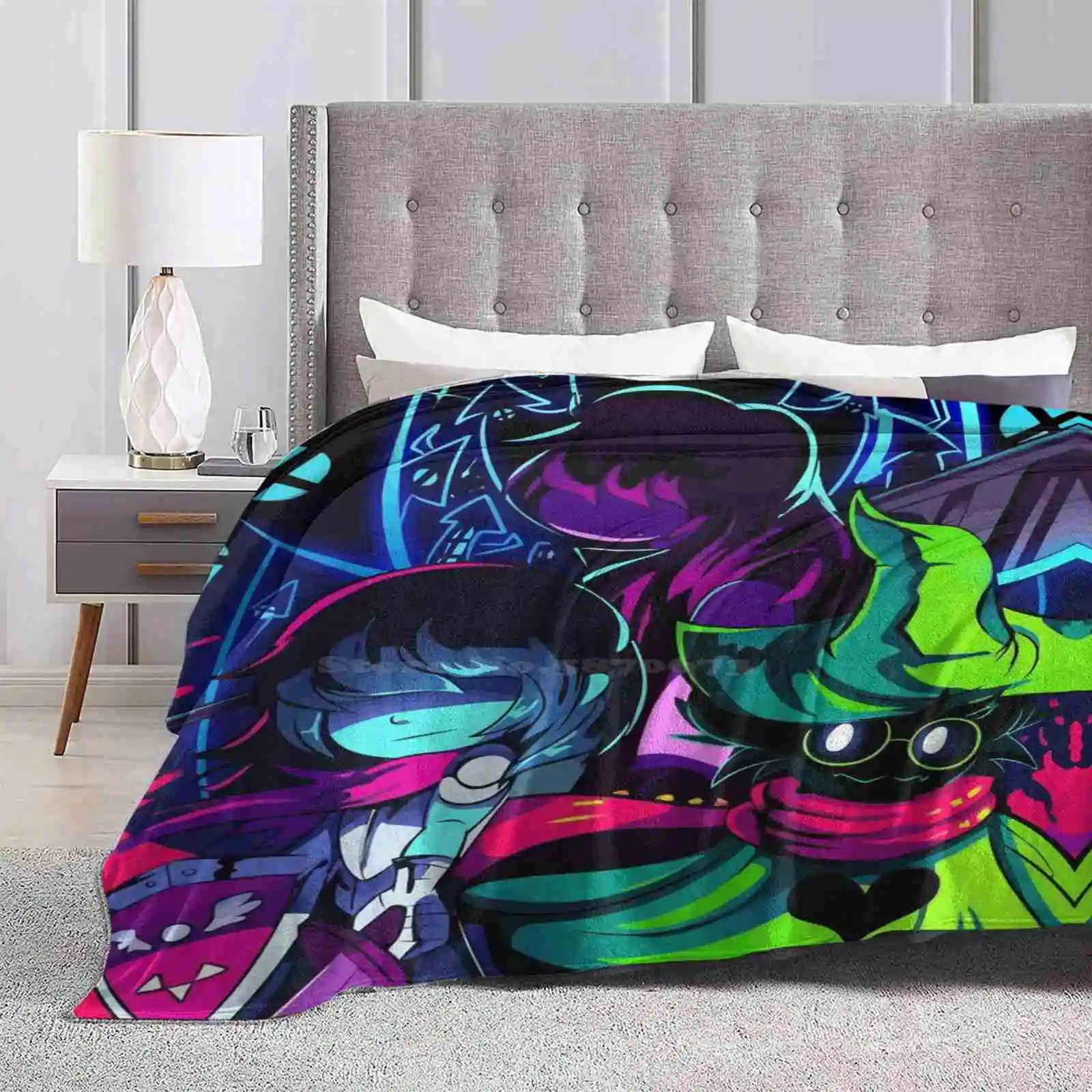 Deltarune - الأصدقاء رائجة البيع الطباعة عالية الجودة الدافئة الفانيلا بطانية Deltarune كريس سوزي رالسي توبي فوكس Undertale تيمي #2