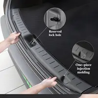 Placa protectora de barra de umbral de maletero para Tesla Model Y Launch/Juniper 2025 TPE cubierta protectora lateral placa de alféizar de puerta accesorios de coche